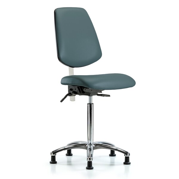Blue Ridge Ergonomics Clean Room Chair Vin Med Ben Chair, Med, Bk, Blu, CL100, No Arms, 22" to 29" Height, Vinyl BR-NCR-VMBCH-MB-CR-T0-A0-NF-RG-8546 - main