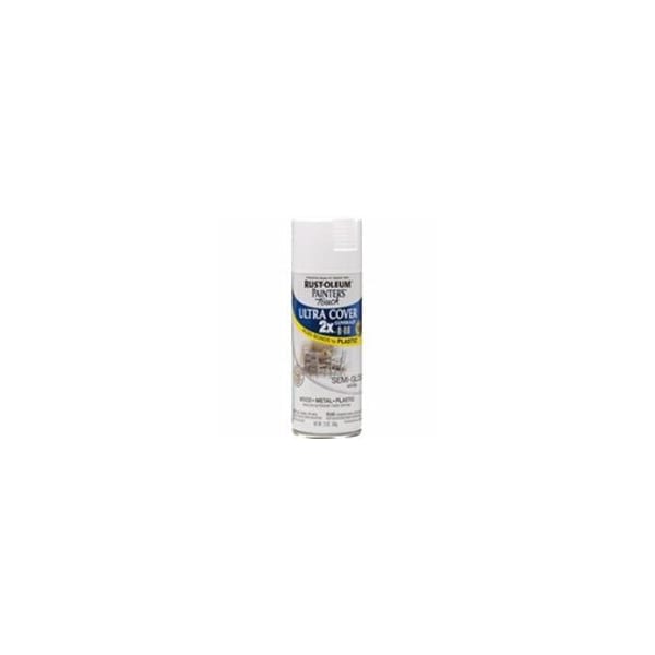 Rust-Oleum Spray Paint, White, Semi-Gloss, 12 oz 249060 - main