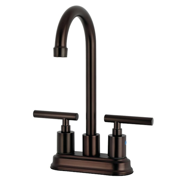 Kingston Brass Double-Handle 4" Centerset Bar Faucet, Oil Rubbed Bronze KB8495CML - main