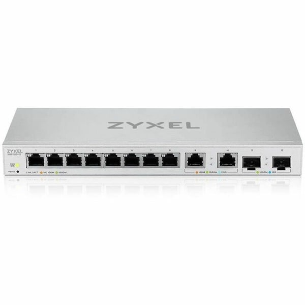 Zyxel 8-Port Gigabit Smart Managed Multi-Gig Switch2 x Copper 2.5G Ports, 2 x 1/10G SFP+ Ports XGS1210-12 - main