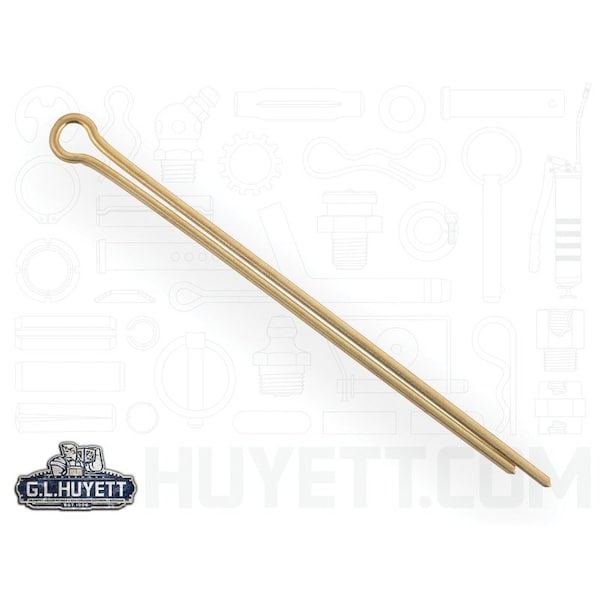 Huyett Cotter Pin, Brass, 0.188 in Dia x 4.000 in Effective Length CPB-187-4000 - main