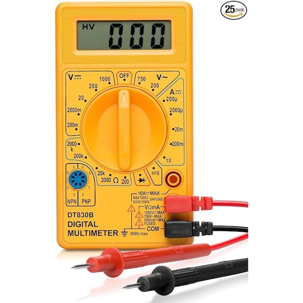 Hiltex Digital Automotive Multimeter Diode & Transistor Tester 40508 - main