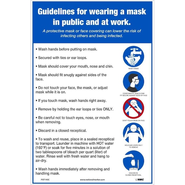 Nmc Guidelines For Wearing A Mask Poster PST145C - main