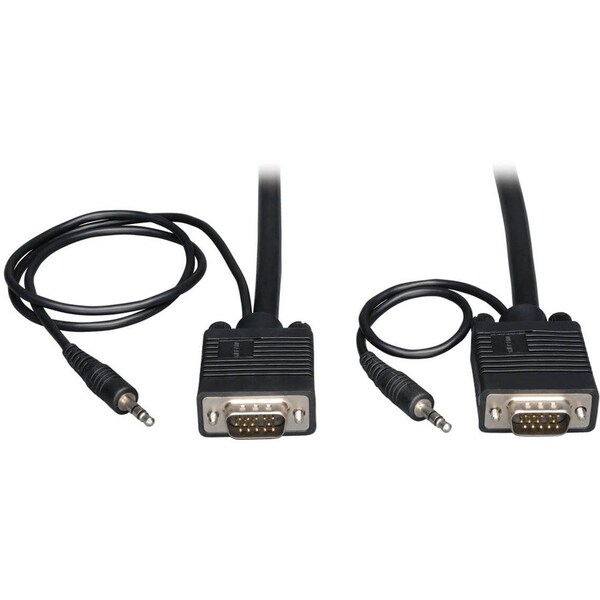 Tripp Lite 30FT SVGA / VGA COAX MONITOR CABLE WITH AUDIO AND RGB HIGH RESOLUTION HD15 3.5MM P504-030 - main