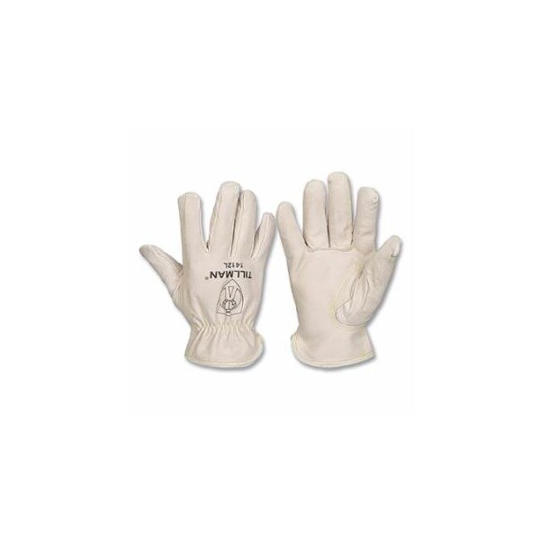 Tillman Drivers Gloves, Small, Cotton Stitching/Top Grain Pigskin, Fleece Lining, Pearl, 12PK 724-1412S - main