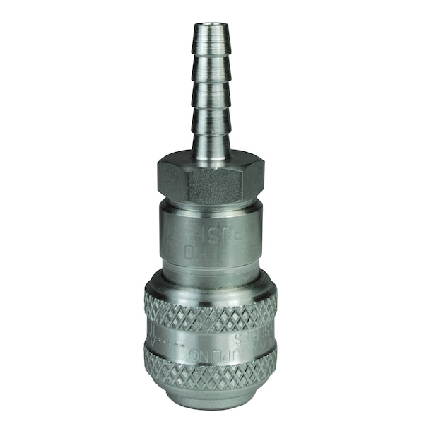Dixon D-Series Coupler, 1/4", Hose, Barb 3/8", SS 2DS3-S - main