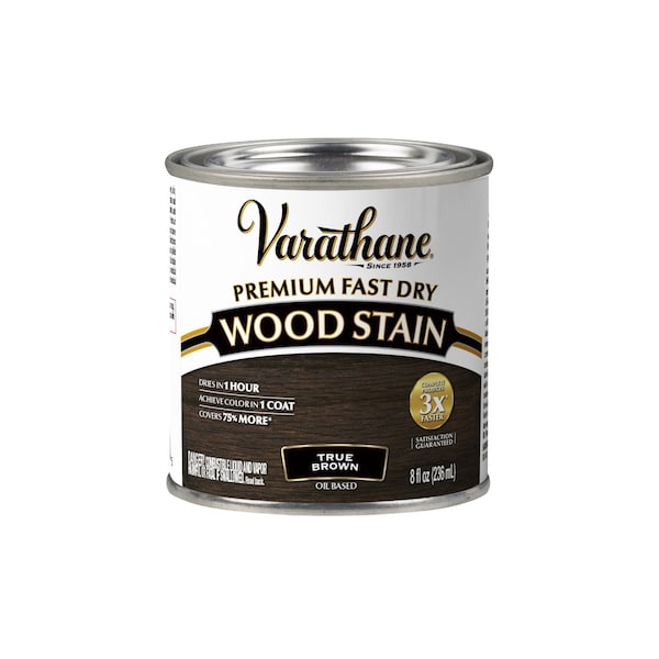 Varathane Premium Fast Dry Wood Stain, True Brown, 1/2 Pt 333616 - main