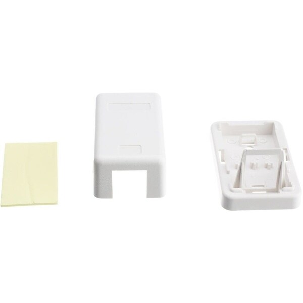 Cable Wholesale Blank Surface Mount Box for Keystones, 1 Port, White 300-314SE - main