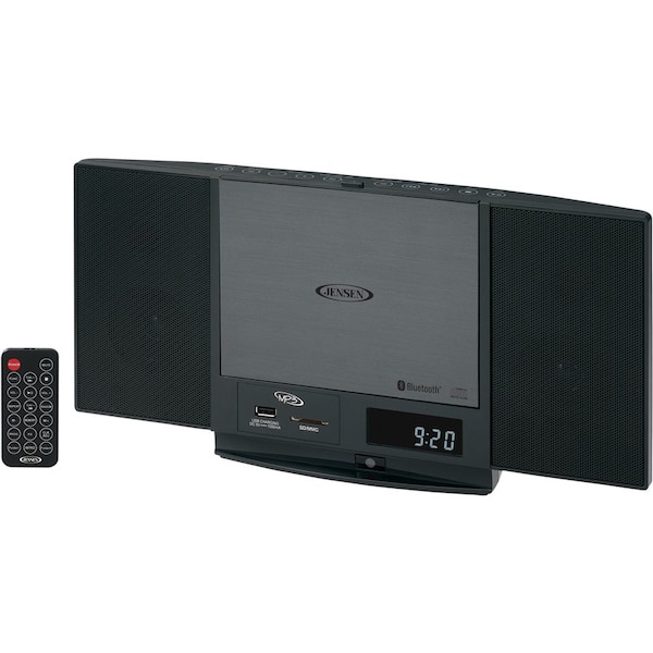 Jensen JBS-300 Micro Hi-Fi System - 9 W RMS - iPod Supported - Black JBS-300 - main