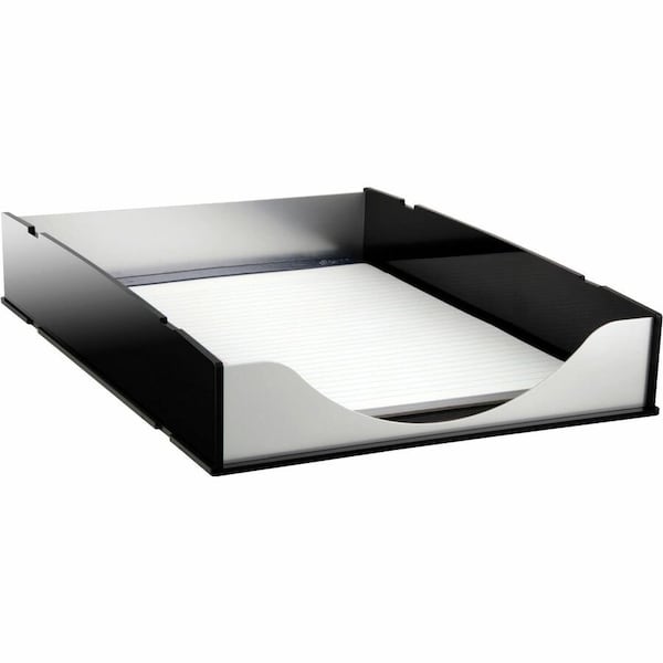 Kantek Desktop File Organizer, Aluminum, Aluminum, Acrylic, 2.3" H, 13.5" D BA-310 - main