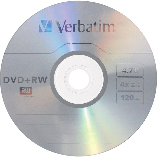 Verbatim DVD+RW Disc, 4.70 GB, 120 min, 4x, PK10 VER94839 - main