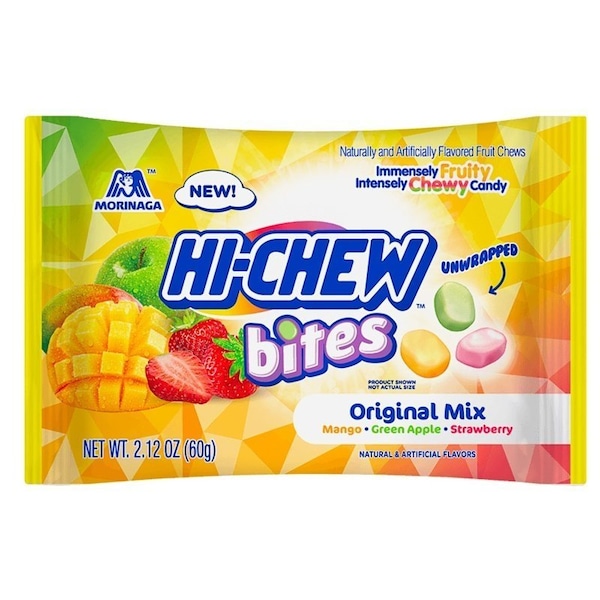 Hi-Chew 15440 Candy Bites, Green Apple, Mango, Strawberry, 2.12 oz Pack 781133 - main