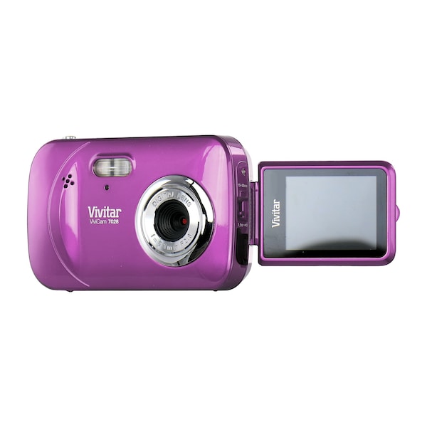 Vivitar ViviCam 7028 iTwist 7.1 Mega Pixel Digital Camera with 1.8 Inch Swivel Display in Pink V7028-BEAUB - main