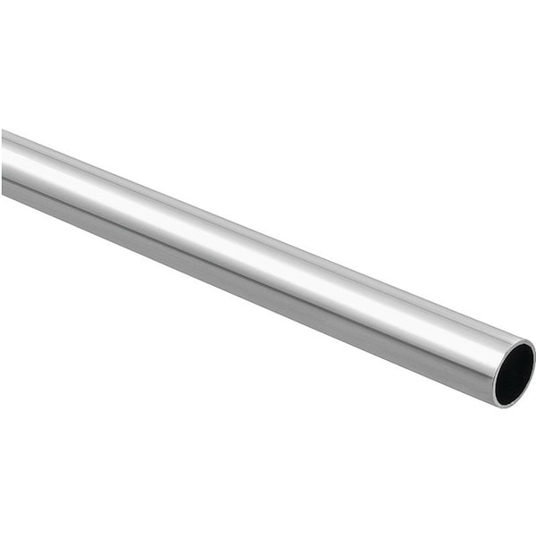 National Hardware BB8604 Closet Rod, 1-5/16 in Dia, 8 ft L, Steel, Chrome S822-099 - main