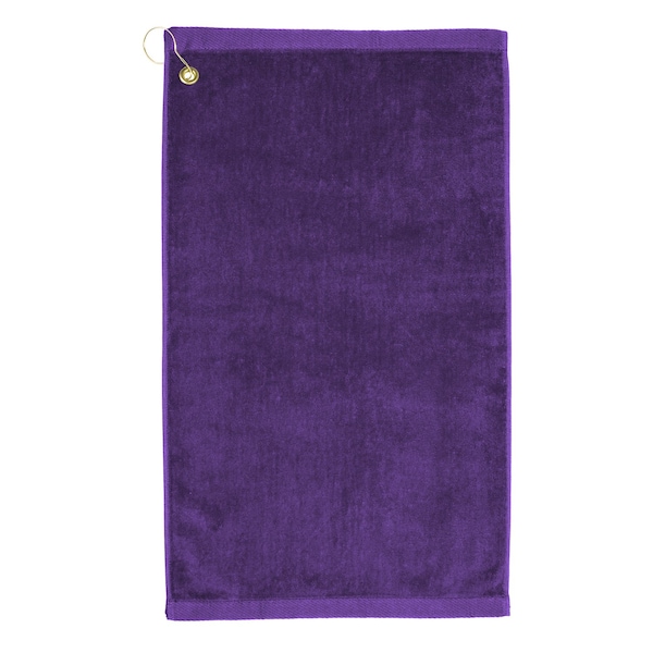 Towelsoft Premium 16 inch x 26 inch Velour Golf Towel with Corner Hook &Grommet Placement-Purple Golf-GV1201CL-ppl - main
