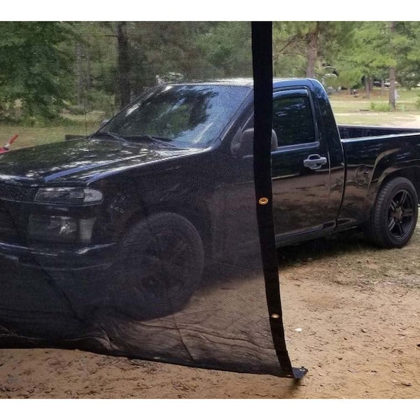 Mytee Products 16ft x 20ft Black Heavy Duty 70% Shade Mesh Tarp for Outdoor with Grommets 6 Oz MT16-20 - main