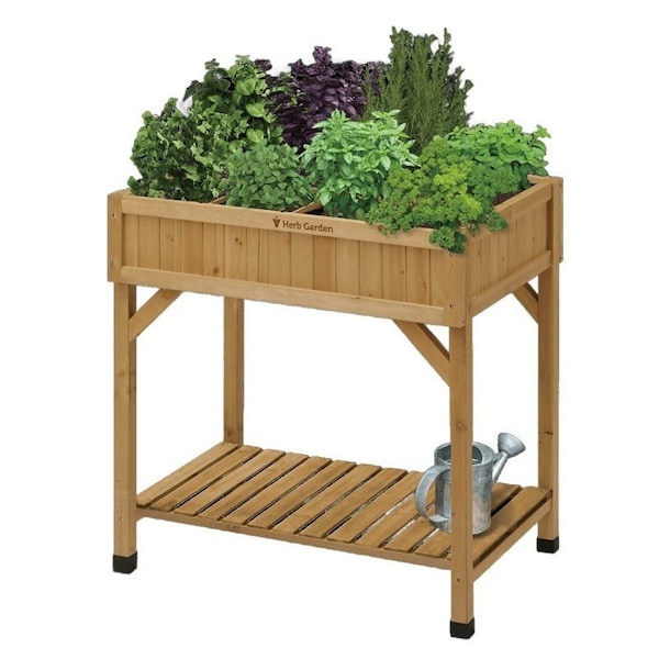 Vegtrug RHP6002N Herb Garden, 78 cm L, 58 cm W, 80 cm H, Cedar Wood, Natural RHP6002NUSA - main