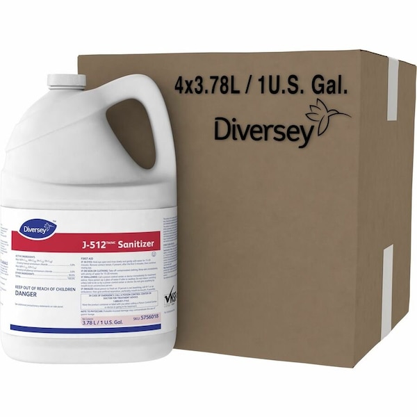 Diversey Sanitizer Concentrate, 1 gal. Pail, Unscented, 4 PK 5756018 - main