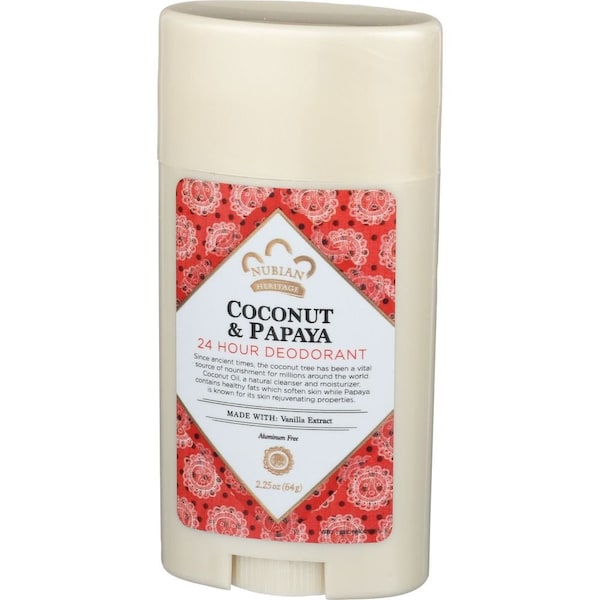 Nubian Heritage Coconut and Papaya 24 Hour Deodorant, 2.25 Ounce CPDSNHO - main