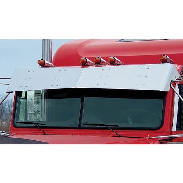 Ilc Replacement For Freightliner Classic 120 Year 2000 13In Stainless Steel Bow Tie Visor Paintable WZ-ES9B-X - main