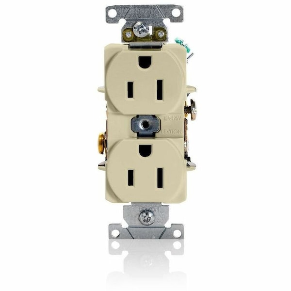 Leviton Industrial Series Heavy Duty Grade Duplex Receptacle, 15 Amp, 125 Volt 5262-SI - main