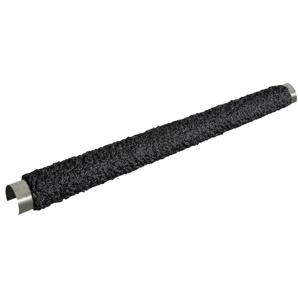 Safeguard Technology 9x1in Anti-Slip Ladder Rung, Galvanized Steel Round, Extra Coarse (Offshore), Black, 3/4in Bare LGRO3-BLK-9x1 - main