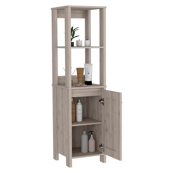 Homeroots 16" Light Gray Wood Freestanding Single Door Bathroom Vanity 543595 - main