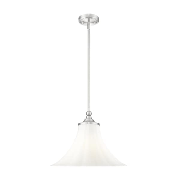 Z-Lite Fleur Brushed Nickel 1 Light Pendant 1958P16-BN - main