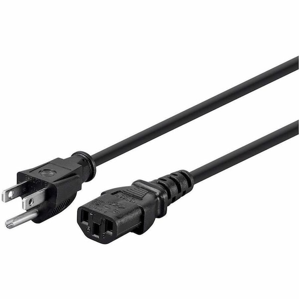 Monoprice Power Cord - NEMA 5-15P to IEC 60320 C13_ 18AWG_ 10A/1250W_ 3-Prong_ B 24197 - main