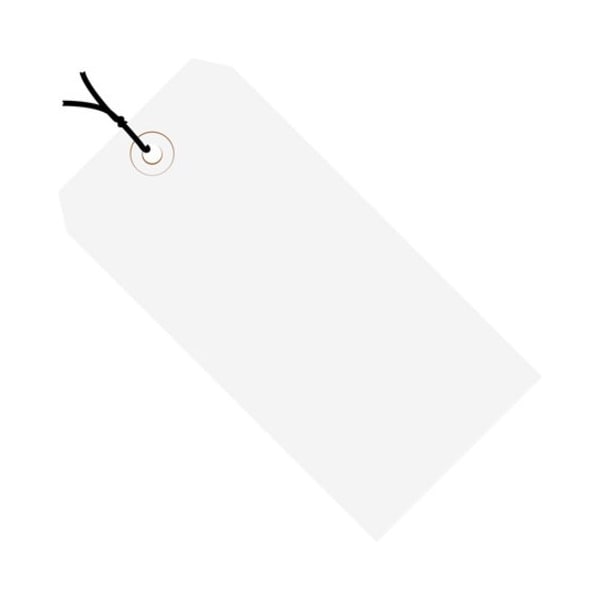 Partners Brand Shipping Tags, Pre-Strung, 13 Pt., 6 1/4" x 3 1/8", White, PK1000 G11082G - main