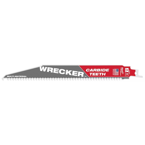 Milwaukee Tool Reciprocating Saw Blade, The Wrecker, 9 in, 6 TPI, Carbide Teeth, Multi-Material 48-00-5242 - main