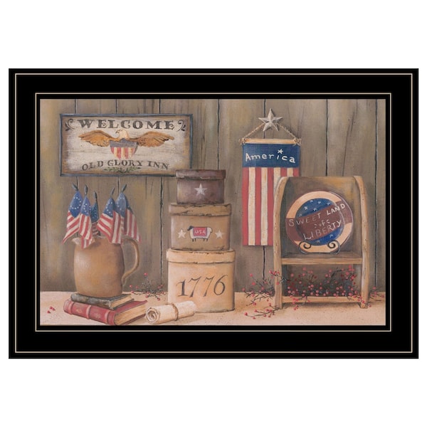 Homeroots Sweet Land of Liberty 3 Black Framed Print Wall Art 404733 - main