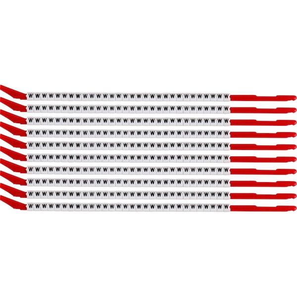 Brady ClipSleeve Wire Markers Size 10 Nylon 16 AWG - 14 AWG, W Pack of 300 Each, 300PK SCN10-W - main
