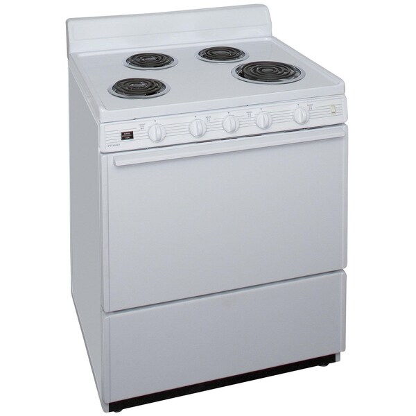 Premier Electric Range, 30 inW x 40 inH x 26 inD, 3.91 cu. ft. Oven, No Drawer, Coil Top Stove, White 805718 - main