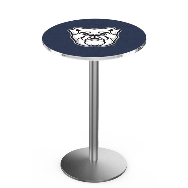 Holland Bar Stool Co 36" Stainless Steel Butler University Pub Table, 36" dia. Top L214S3636Butler - main