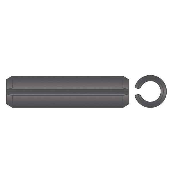 Huyett Slotted Spring Pin, Standard Duty, Phosphate Coat, 8 mm Dia x 16 mm L x 1.6 mm Wall SPMP-080-016-A - main
