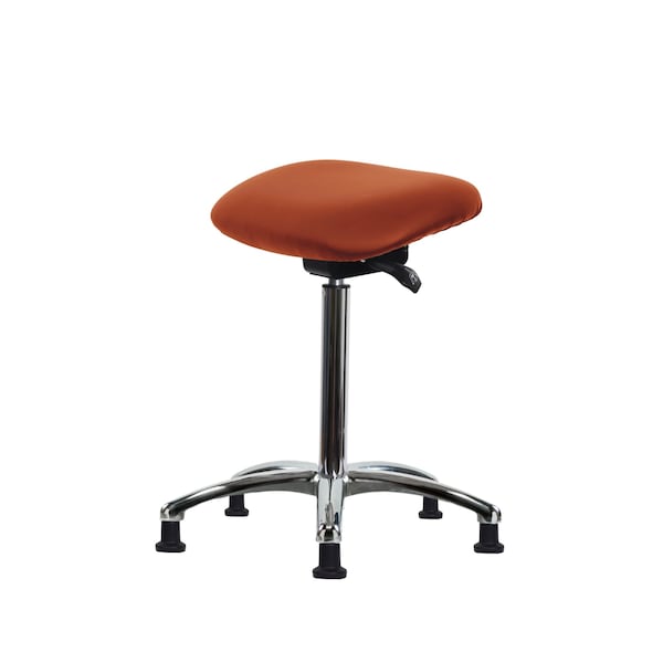 Blue Ridge Ergonomics Vinyl Sit-Stand Chrome - Standing Height with Stationary Glides in Mandarin Voyager Vinyl VSTSS-CR-NF-RG-2004 - main