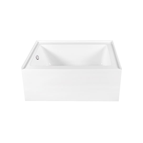 Kingston Brass 60-Inch Acrylic Rectangular 3-Wall Alcove Tub Combo with Waste and Overflow Drain, Left Hand Drain CVTAP603222L8 - main