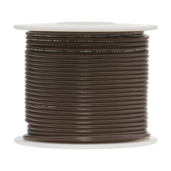 Remington Industries 22 AWG Gauge UL1061 Stranded Hook Up Wire, 300V, 0051 Diameter, Brown, 100 ft Length 22UL1061STRBRO100 - main
