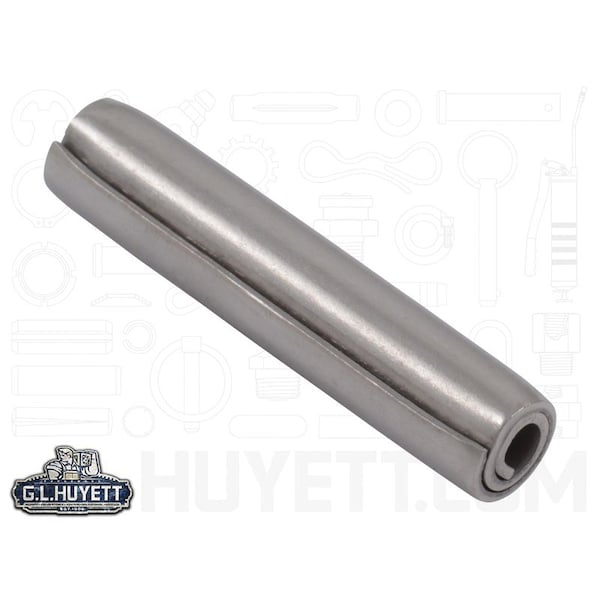 Huyett Coiled Spring Pin, Heavy Duty, Nickel Plated 302/304 Stainless Steel, 0.250 in Dia x 1.250 in Length SPC3P-250-1250H - main