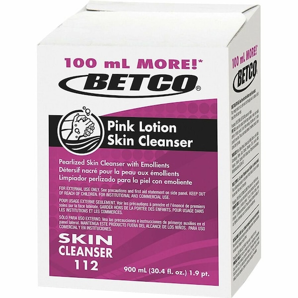 Betco Pink Lotion Skin Cleanser Refill, Floral Scent, 900 mL, 12PK 1121900 - main