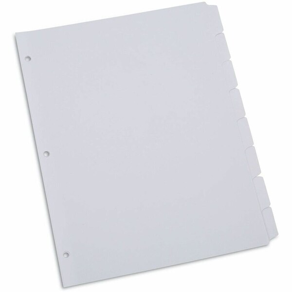 Universal Deluxe Write-On/Erasable Tab Index, 8-Tab, 11 x 8.5, White, White Tabs, 8PK UNV20818 - main