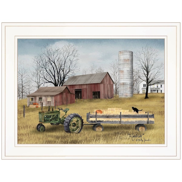 Homeroots Hayride 1 White Framed Print Wall Art 406394 - main