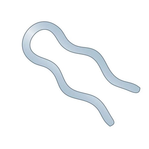 Huyett Hair Pin, Zinc Plated Spring Steel, 0.032 in Wire Dia x 0.469 in Length BPXZ-141 - main