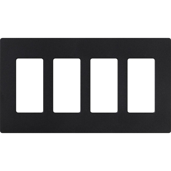 Lutron Designer Wall Plates, Number of Gangs: 4 Satin Finish, Midnight SC-4-MN - main