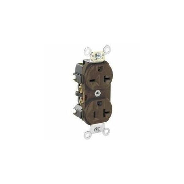 Leviton Commercial Grade Duplex Receptacle, 20 Amp, 125/250 Volt 5844 - main