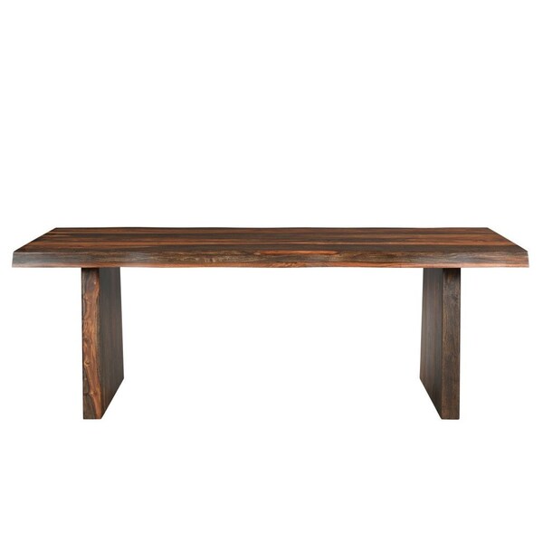 Homeroots 86" Dark Brown Solid Wood Dining Table 521833 - main