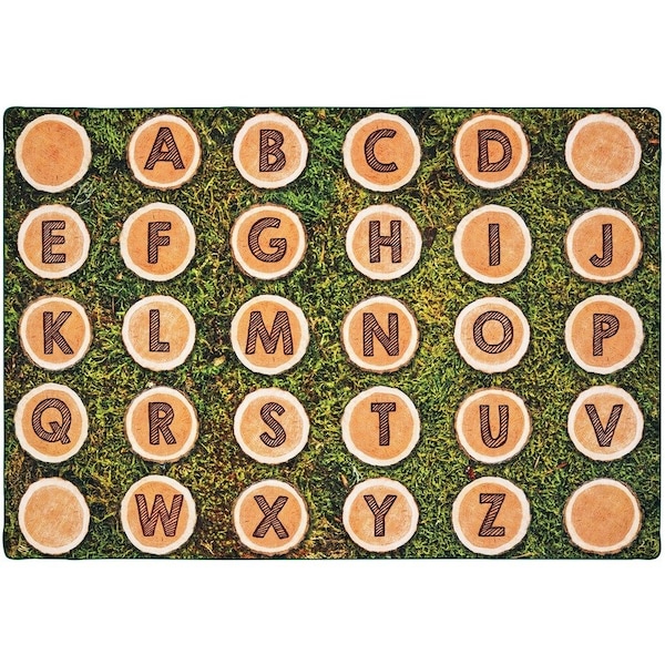 Carpets For Kids 60616 6 x 9 ft. Rectangle Alphabet Tree Rounds Seating Rug 60616 - main