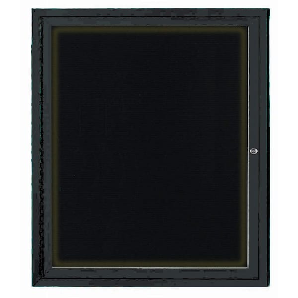 Aarco Illuminated Outdoor Enclosed Directory w/ Al Frame, Powder Coated Black, 36''Hx30''W OADC3630IBK - main