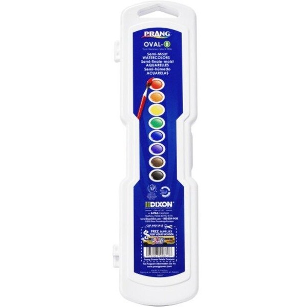 Dixon Ticonderoga Watercolors, w/ No. 9 Brush, Refillable, Nontoxic, 8 Colors 0 00800 - main